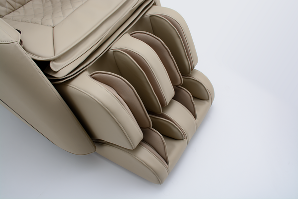 Beige massage chair on a white background